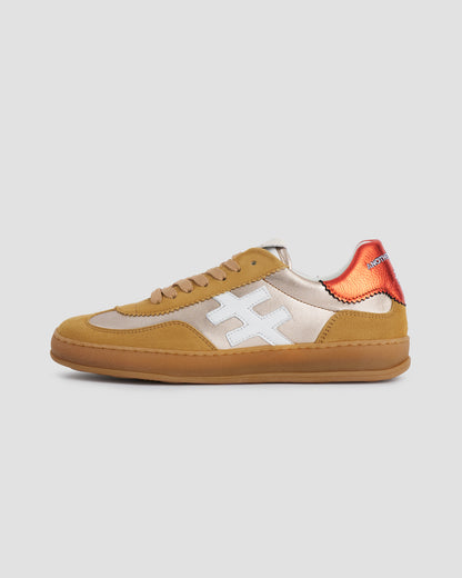 Another Trend A032M302 Camel Gold Orange Back Trainers