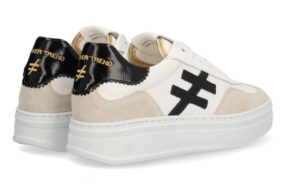 Another Trend A0353100 White, Black & Grey Thick Sole Trainers
