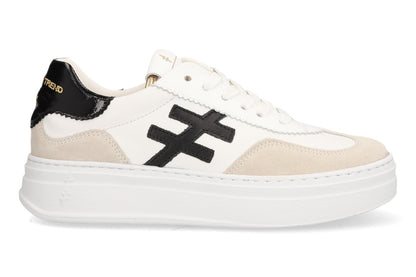 Another Trend A0353100 White, Black & Grey Thick Sole Trainers