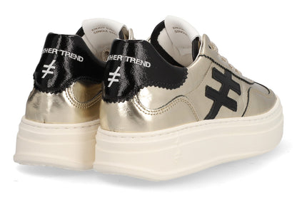 Another Trend A035M343 Platino Gold & Black Logo Thick Sole Trainers