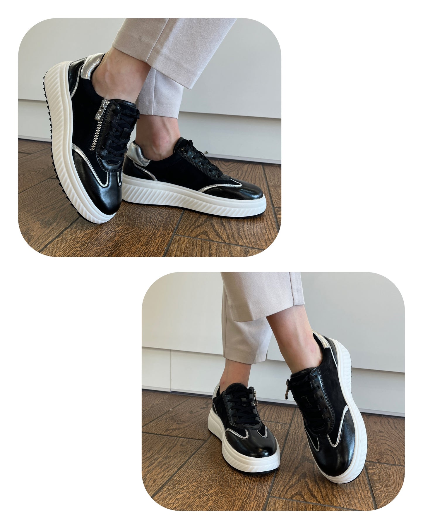 Caprice 9-23600-45 019 Black Combi Trainers