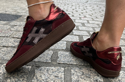 Another Trend A0328357 Baby Silk+Vintage Metal Red Trainers