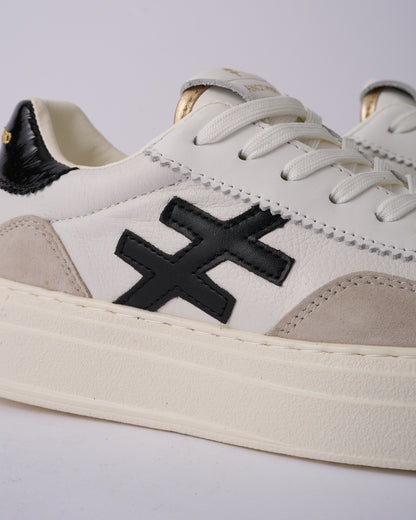 Another Trend A0353100 White, Black & Grey Thick Sole Trainers