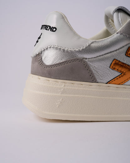 Another Trend A035M338 Tortola Grey Silver Combi Thick Sole Trainers