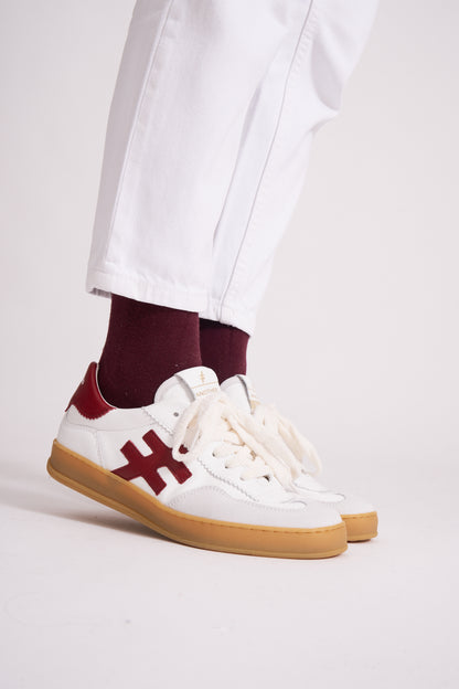 Another Trend A032V775 White Trainers with Red