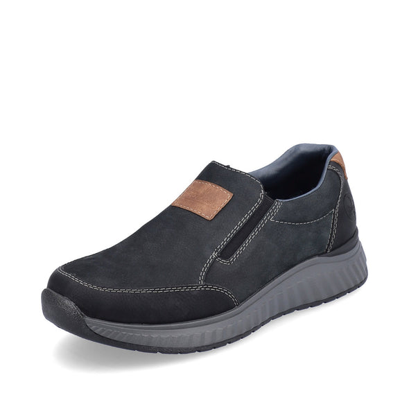 Rieker B0654-14 Navy & Black Slip On Shoes