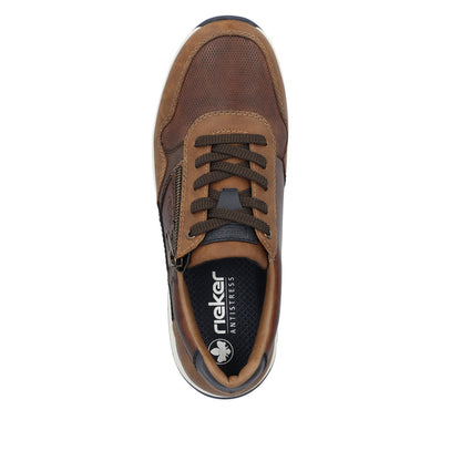 Rieker B0701-24 Brown Lace & Zip Trainers