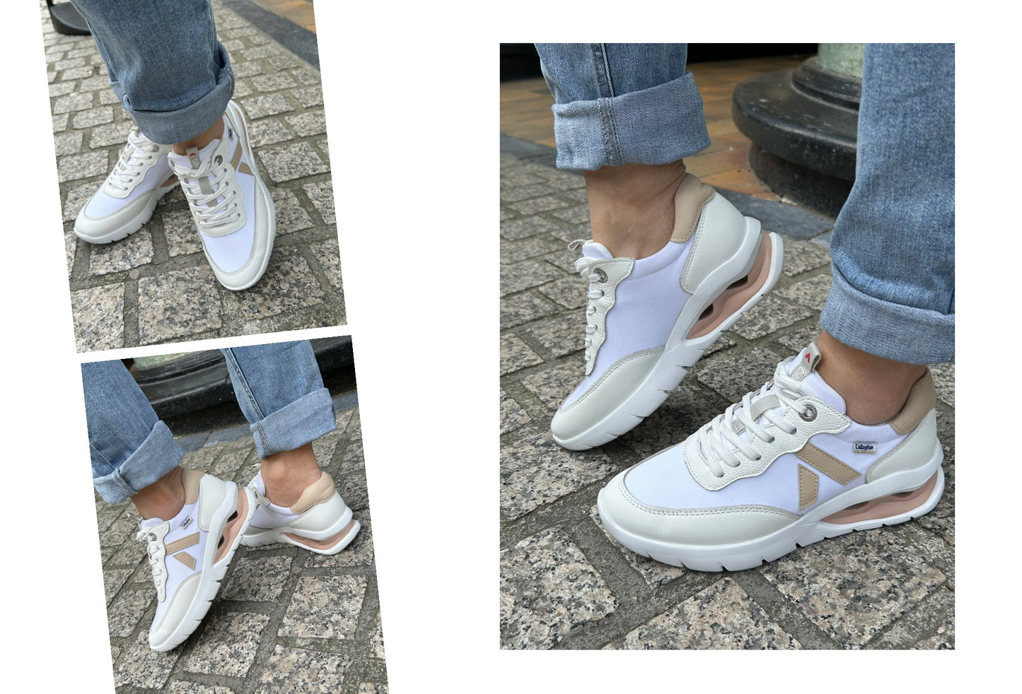 Callaghan 45825 White & Peach Sneakers