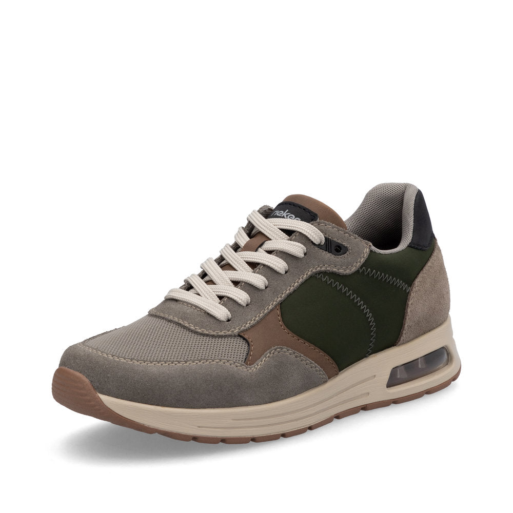 Rieker B1000-60 Stone, Green & Brown Sneakers