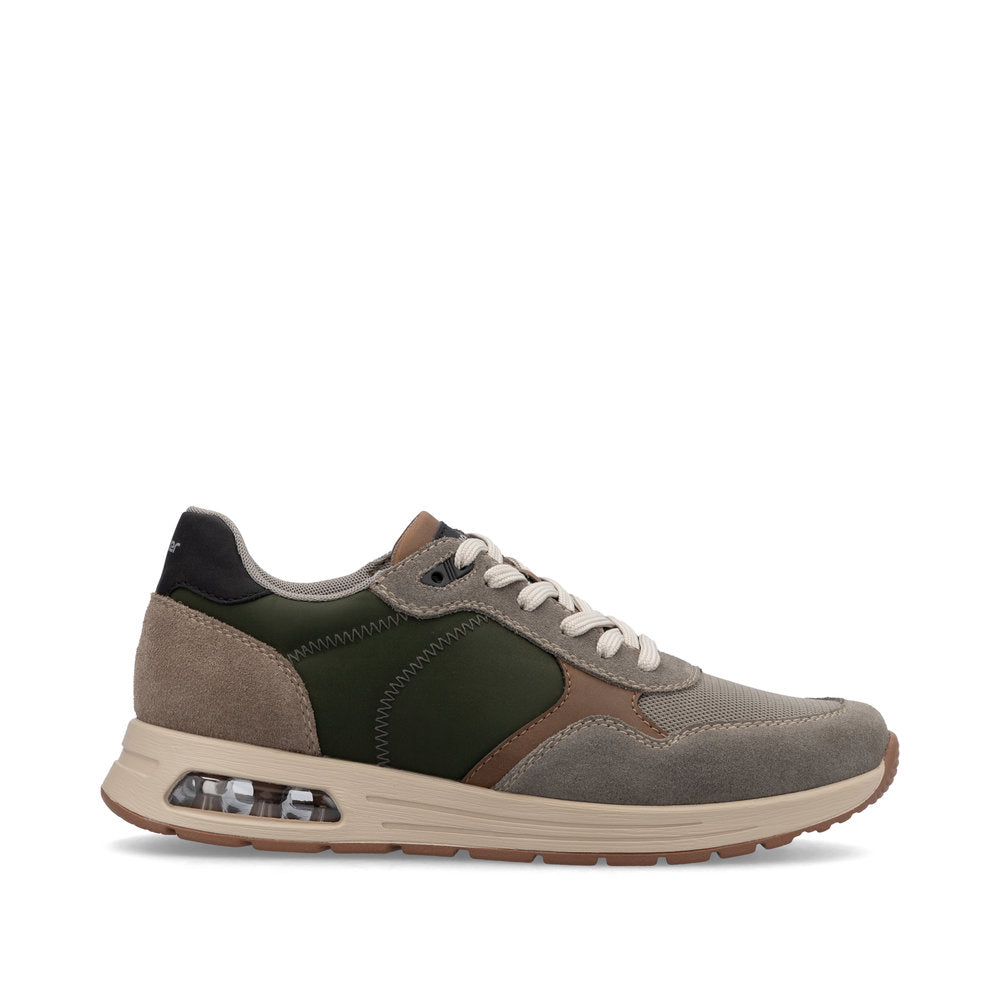 Rieker B1000-60 Stone, Green & Brown Sneakers