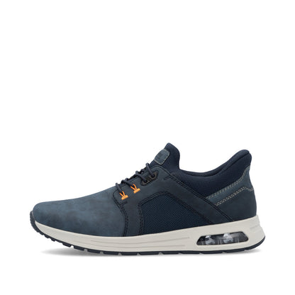 Rieker B1053-14 Navy Slip On Shoes with Spring Lace
