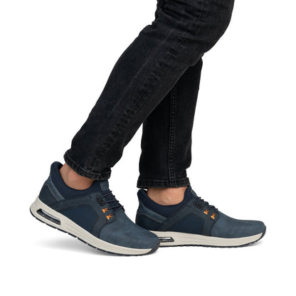 Rieker B1053-14 Navy Slip On Shoes with Spring Lace