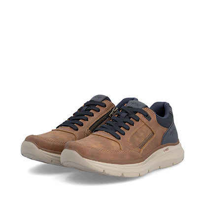 Rieker B1801-24 Brown & Navy Lace Shoes