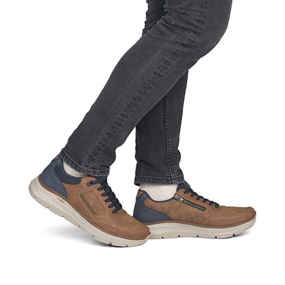 Rieker B1801-24 Brown & Navy Lace Shoes