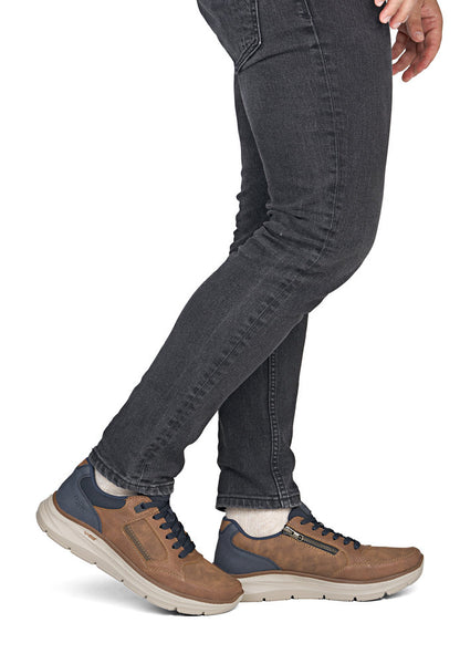 Rieker B1801-24 Brown & Navy Lace Shoes