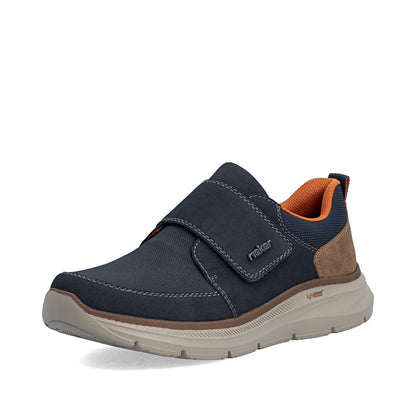 Rieker B1854-14 Navy & Tan Velcro Shoes