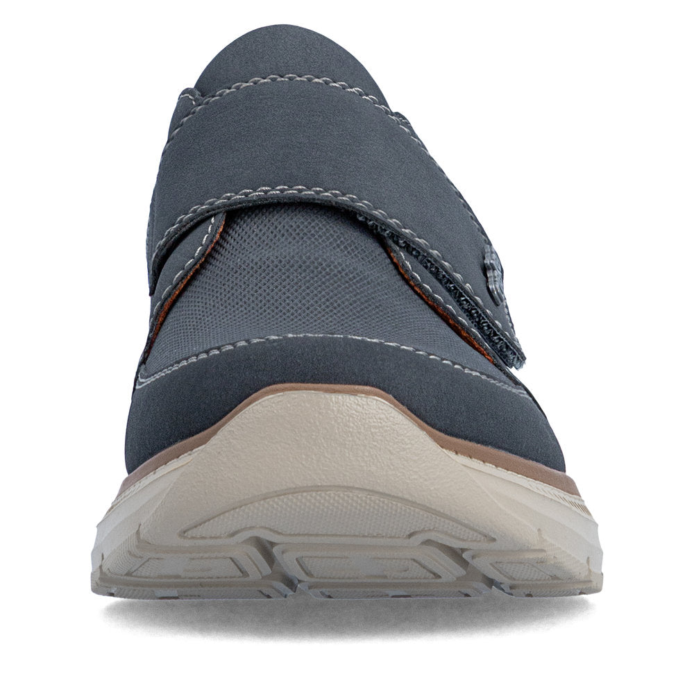 Rieker B1854-14 Navy & Tan Velcro Shoes
