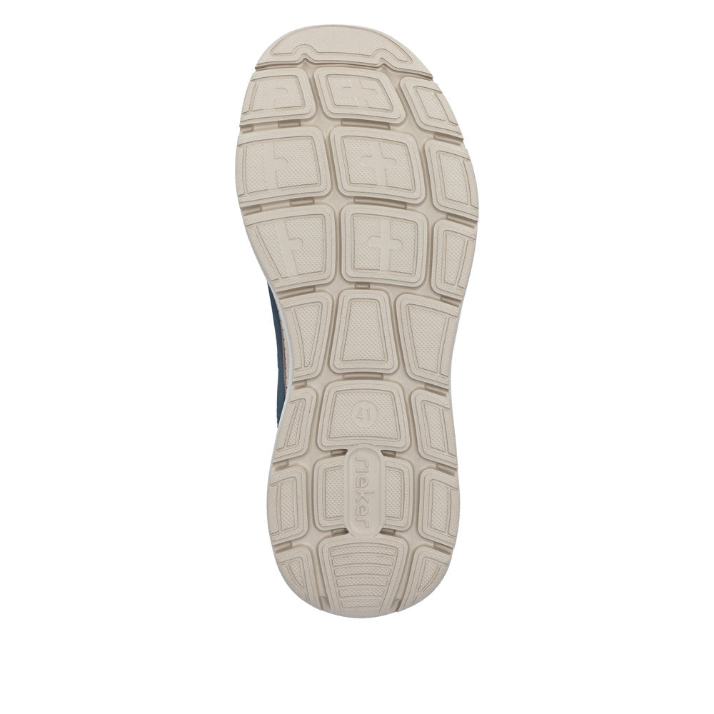 Rieker B1854-14 Navy & Tan Velcro Shoes