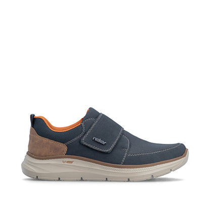 Rieker B1854-14 Navy & Tan Velcro Shoes
