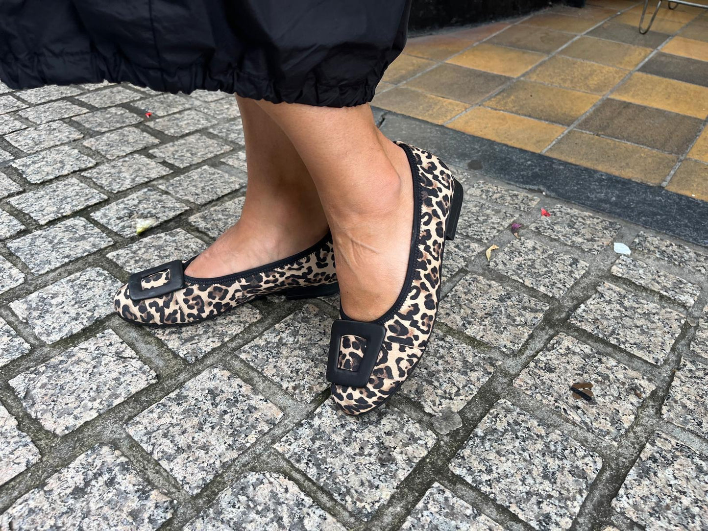 Gabor Comfort 72.463.90 Leopard Print Natural/Black G Fit Slip On Pumps