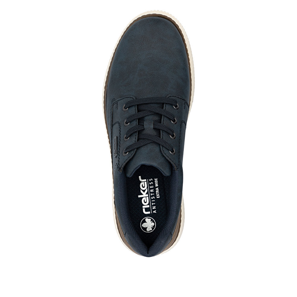 Rieker TEX B3317-14 Navy H Fit Lace Shoes
