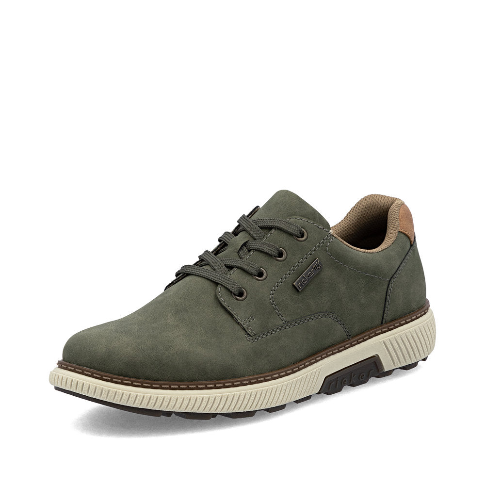 Rieker TEX B3317-54 Moss Green H Fit Lace Shoes