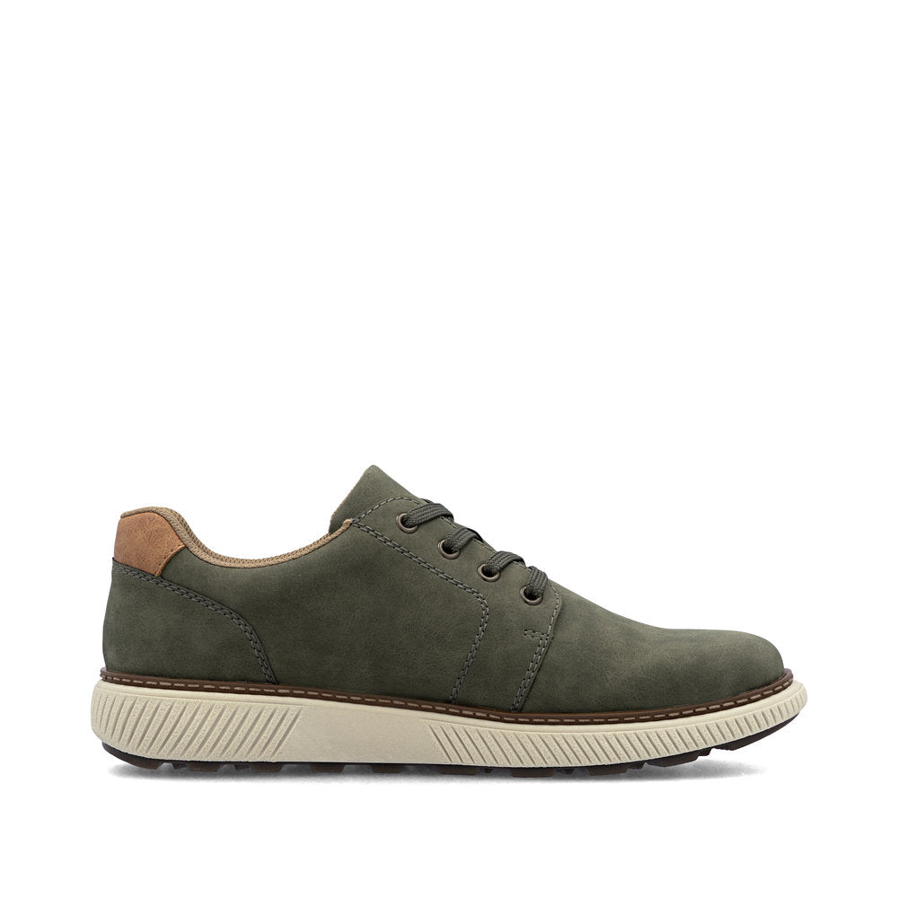 Rieker TEX B3317-54 Moss Green H Fit Lace Shoes