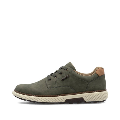 Rieker TEX B3317-54 Moss Green H Fit Lace Shoes
