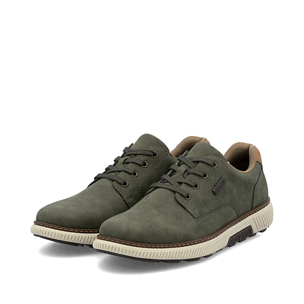 Rieker TEX B3317-54 Moss Green H Fit Lace Shoes