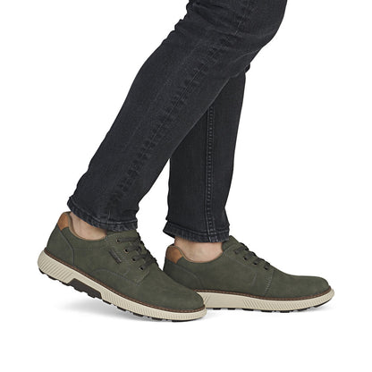 Rieker TEX B3317-54 Moss Green H Fit Lace Shoes