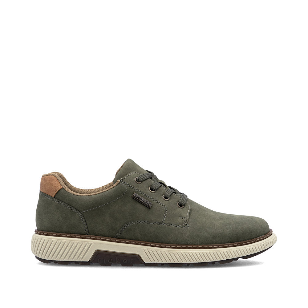 Rieker TEX B3317-54 Moss Green H Fit Lace Shoes