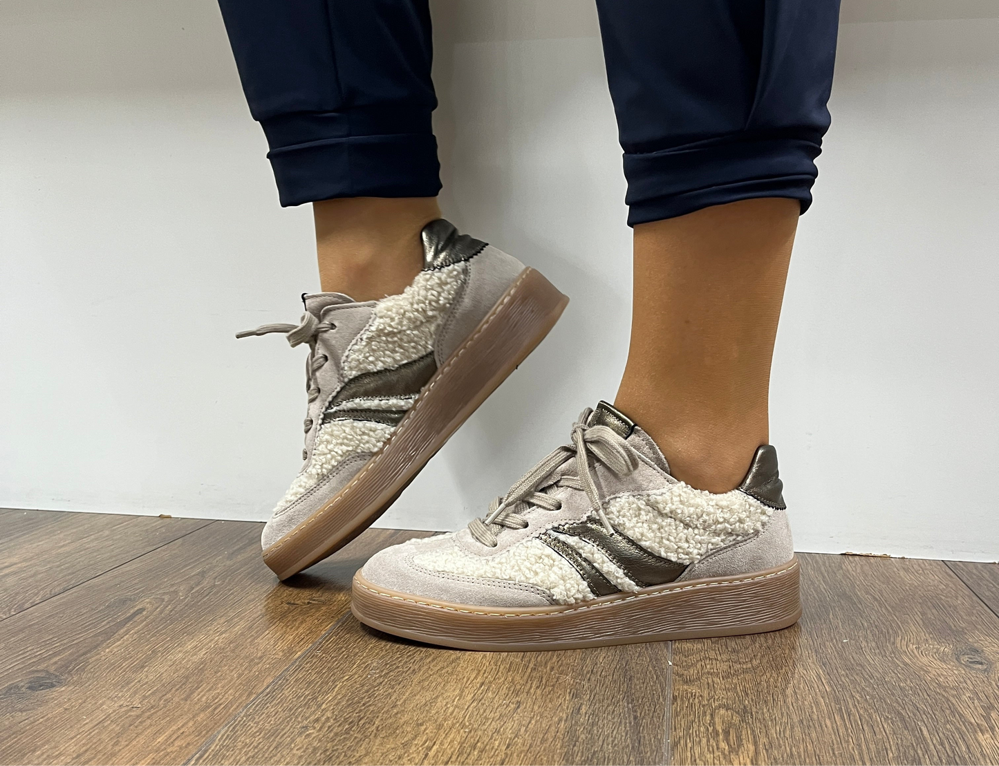 Gabor Comfort 76.475.61 Beige Combi G Fit Trainers