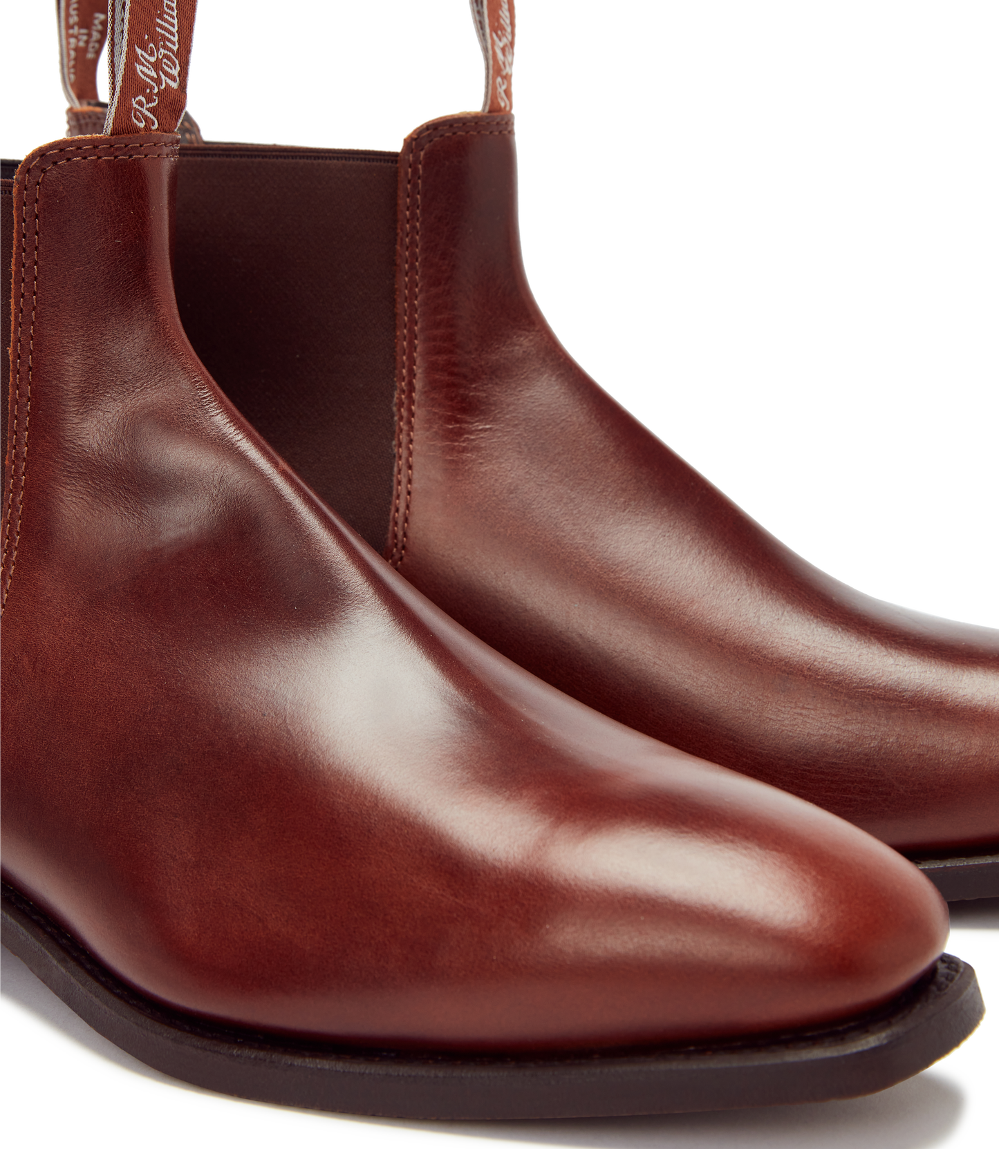 RM Williams B543P.24FGCP Comfort Craftsman Mid Brown Pull Up Chelsea Boots