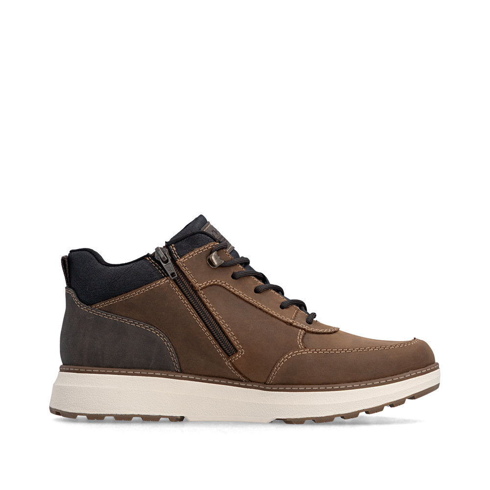 Rieker TEX B5501-22 Brown & Black H Fit Lace Boots