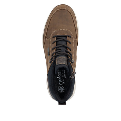 Rieker TEX B5501-22 Brown & Black H Fit Lace Boots
