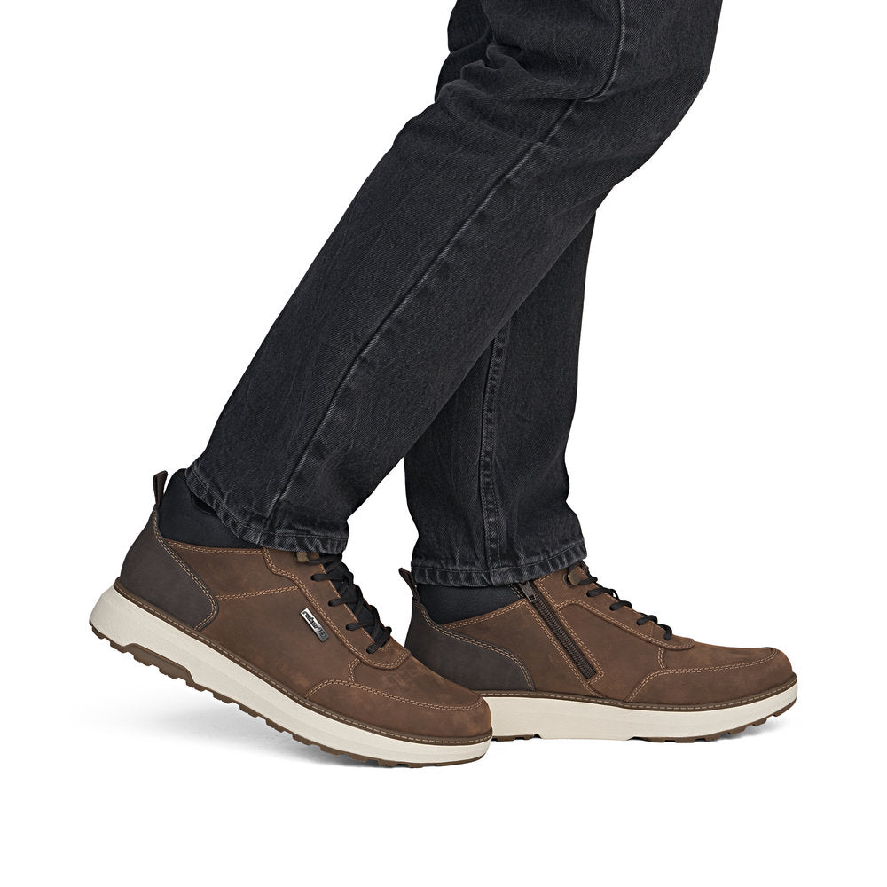 Rieker TEX B5501-22 Brown & Black H Fit Lace Boots