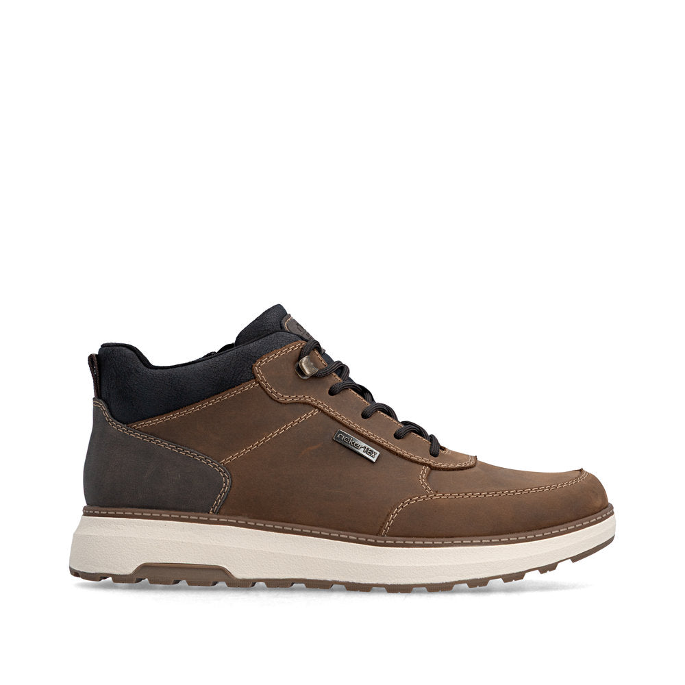 Rieker TEX B5501-22 Brown & Black H Fit Lace Boots