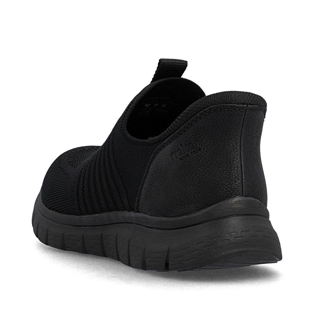 Rieker B6659-01 Black Slip On Shoes
