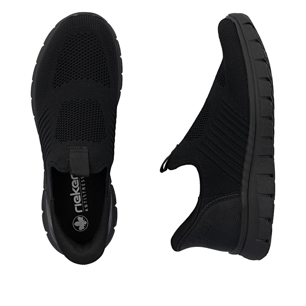 Rieker B6659-01 Black Slip On Shoes