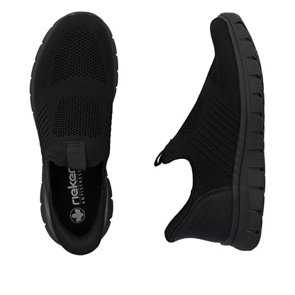 Rieker B6659-01 Black Slip On Shoes