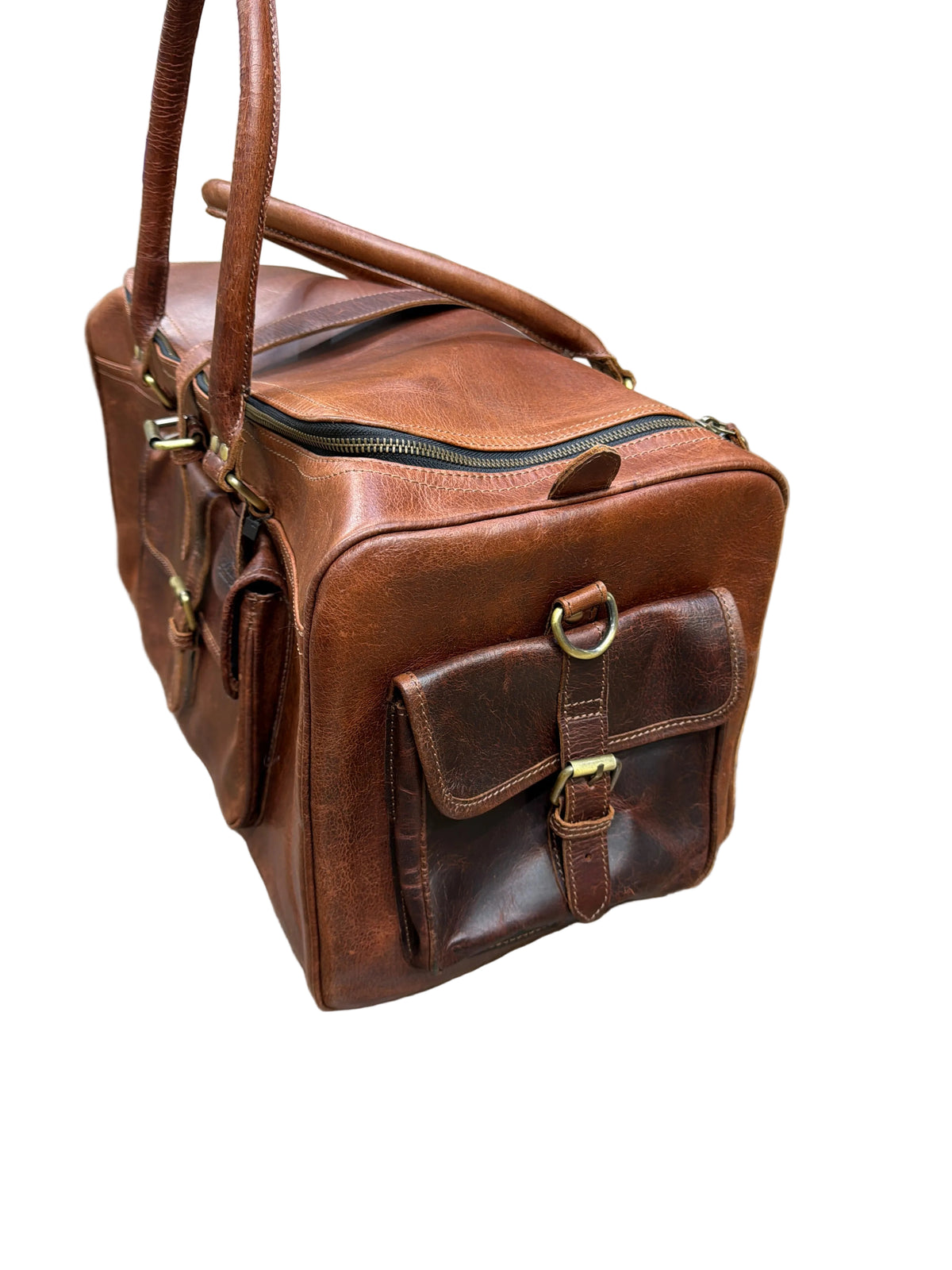 TWM TWM164 Brown Leather Travel Bag