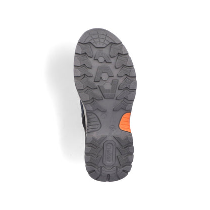 Rieker B8350-14 Navy, Grey & Orange Slip On Sneakers