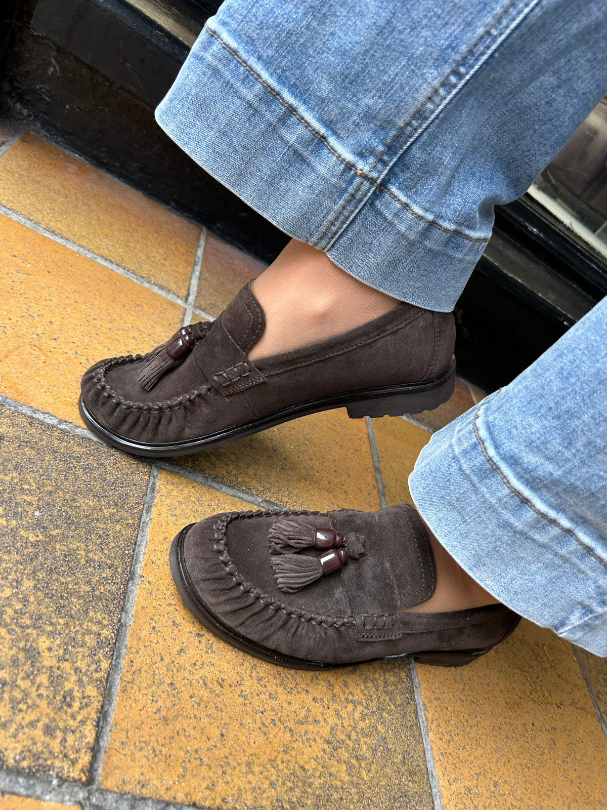 Gabor Comfort 4009.02.004 Mocca Brown Suede G Fit Slip On Moccasins