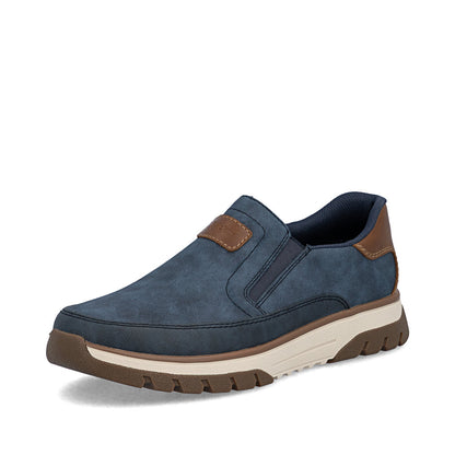 Rieker B9350-15 Denim Blue H Fit Slip On Shoes