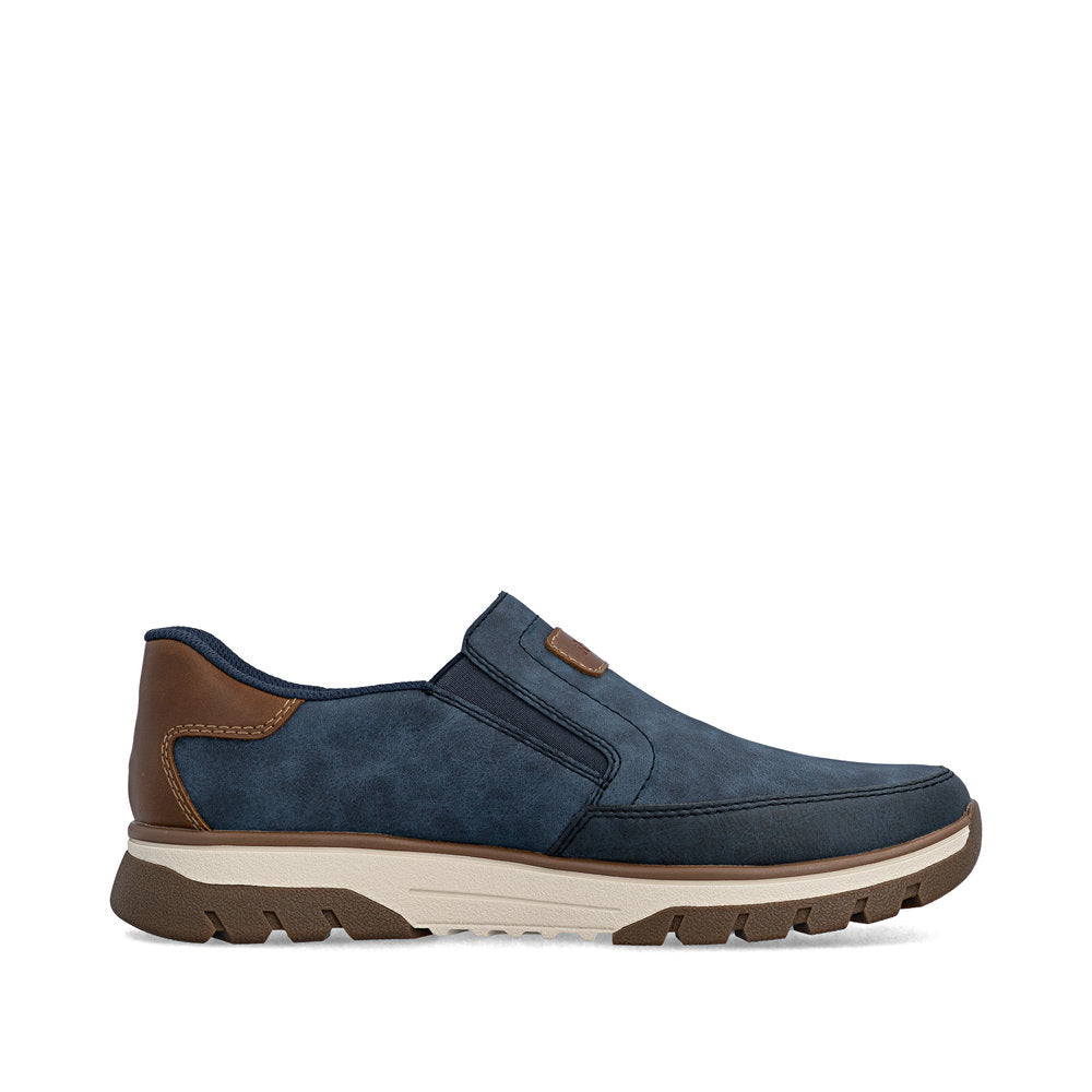 Rieker B9350-15 Denim Blue H Fit Slip On Shoes