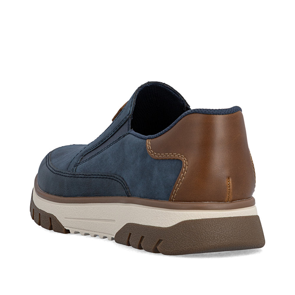 Rieker B9350-15 Denim Blue H Fit Slip On Shoes