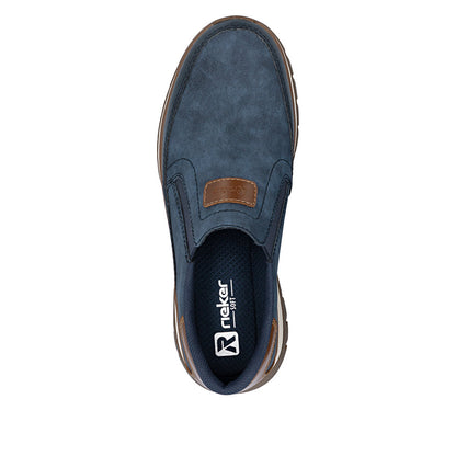 Rieker B9350-15 Denim Blue H Fit Slip On Shoes