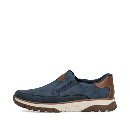 Rieker B9350-15 Denim Blue H Fit Slip On Shoes