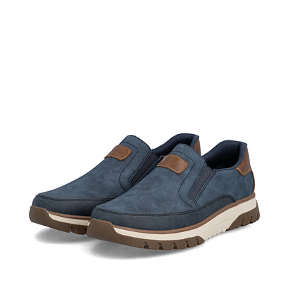 Rieker B9350-15 Denim Blue H Fit Slip On Shoes