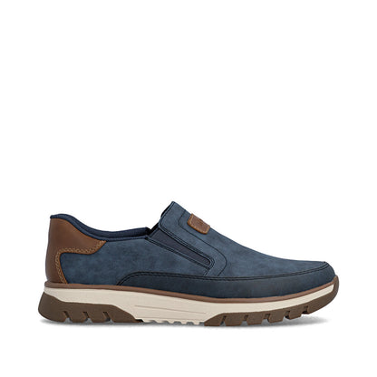 Rieker B9350-15 Denim Blue H Fit Slip On Shoes